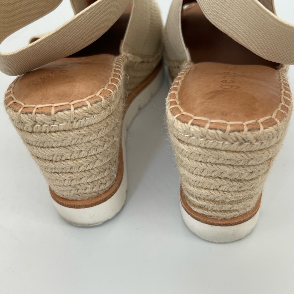 Women's Kenneth Cole “gentle souls”Beige Elastic Strap Espadrille Sandals - Picture 5 of 6